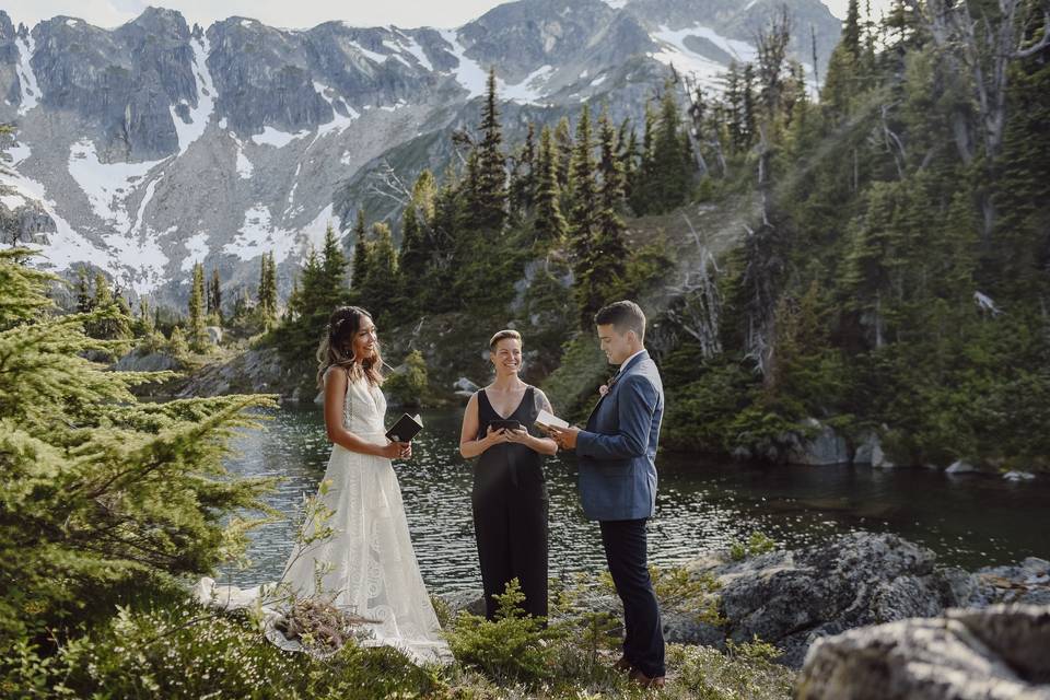 Mountaintop elopement