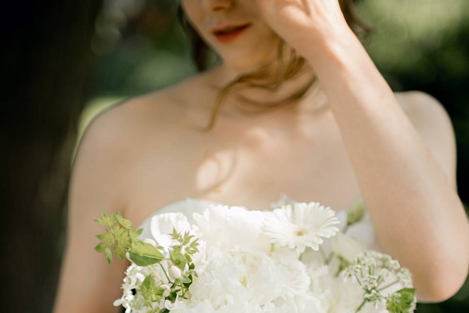 Peony wedding bouquet