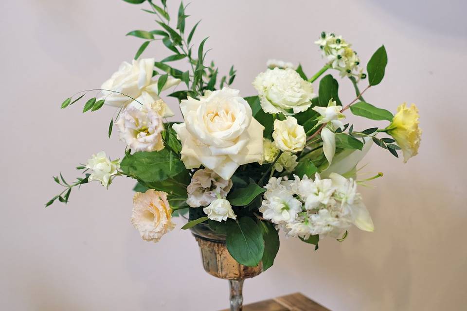 White and Green Centerpiece