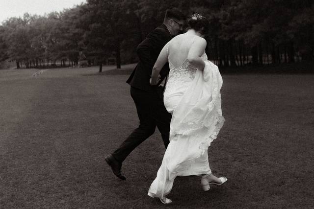 A couple under the rain