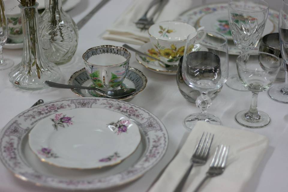 Vintage place settings