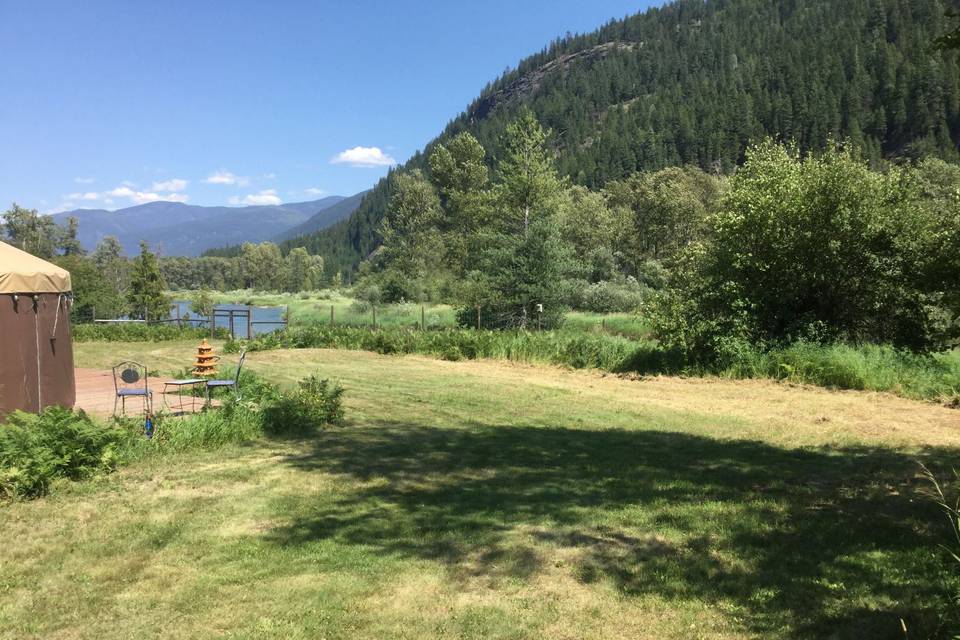 Approaching yurt