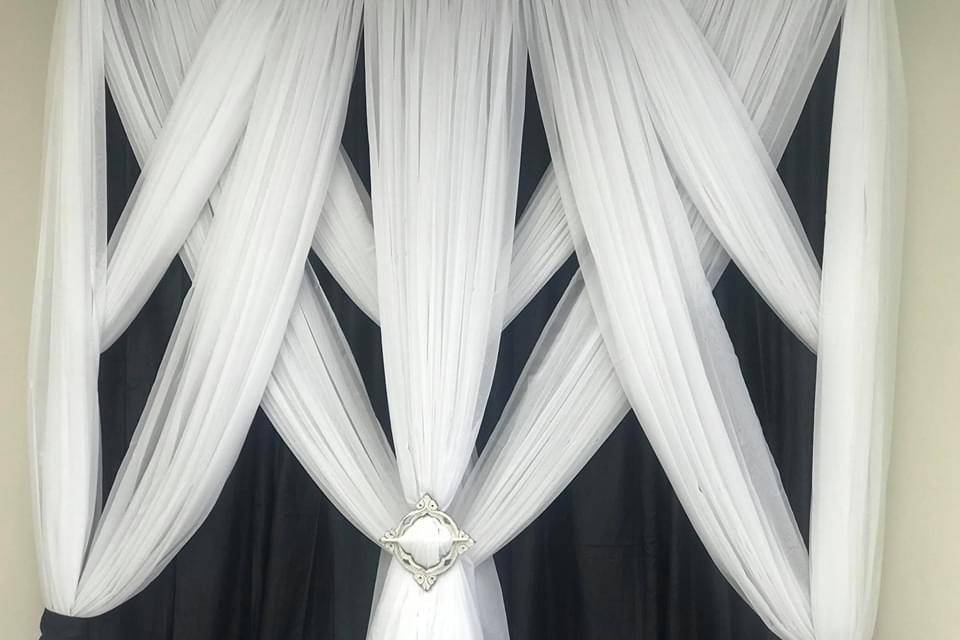 White draping