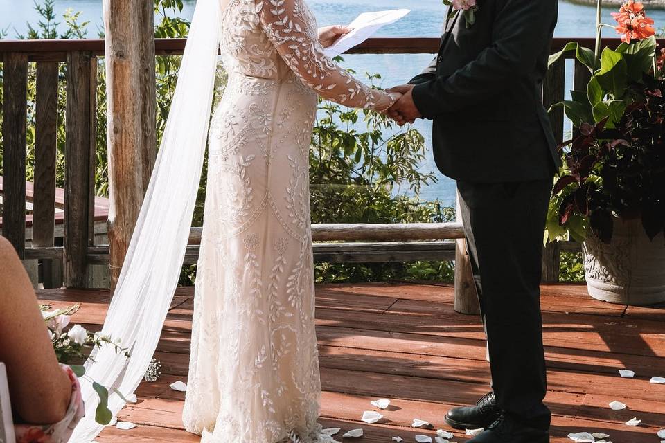 May Elopement Garden Path