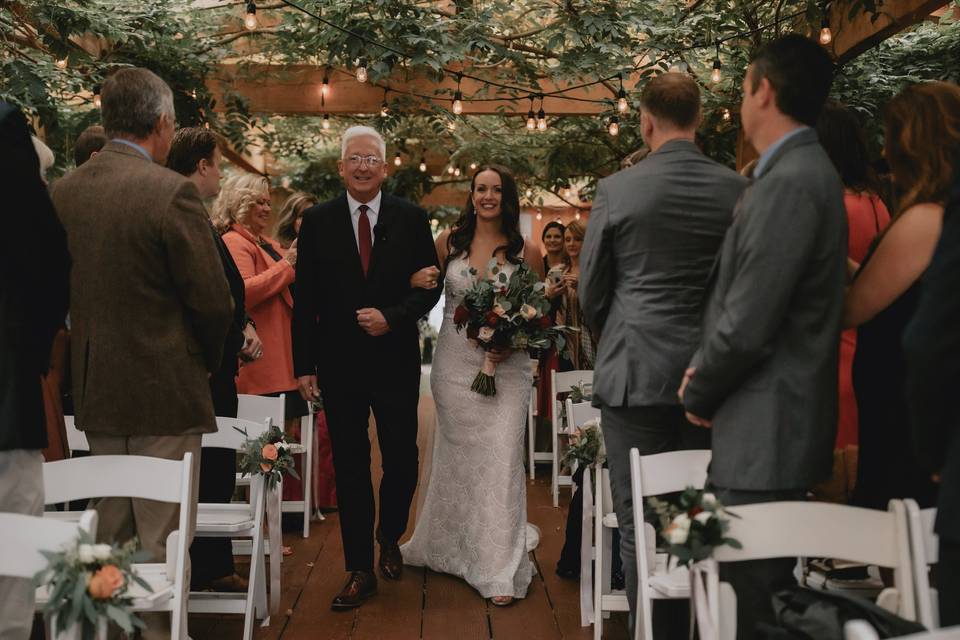 Cabin Walkway July Wedding