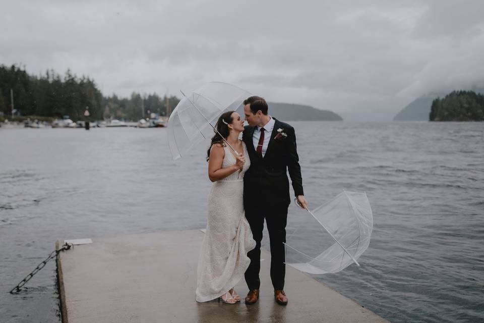 September Rainy Day Wedding