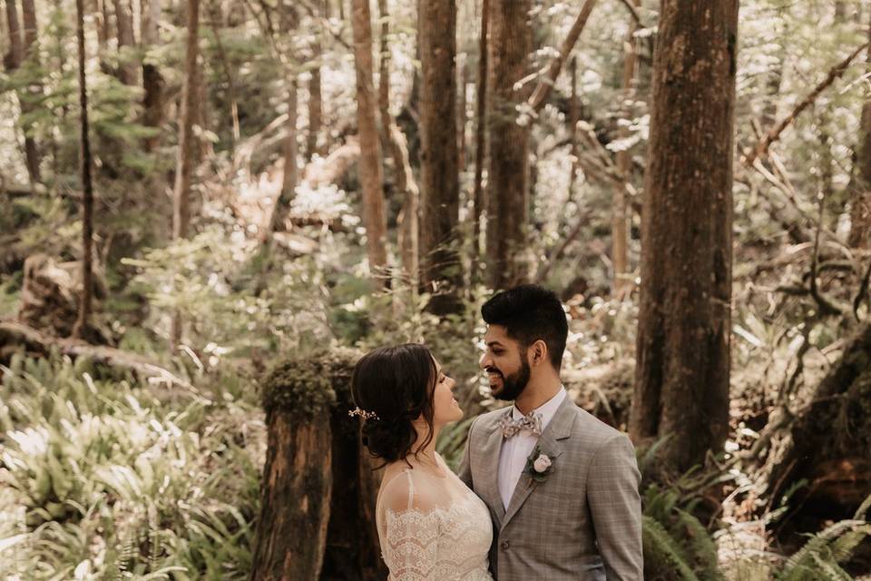 June Wedding Forest Trail