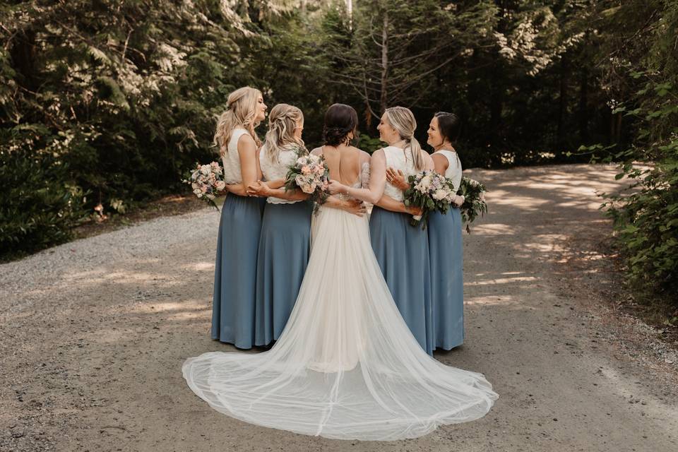 July Wedding Cabin Walkway