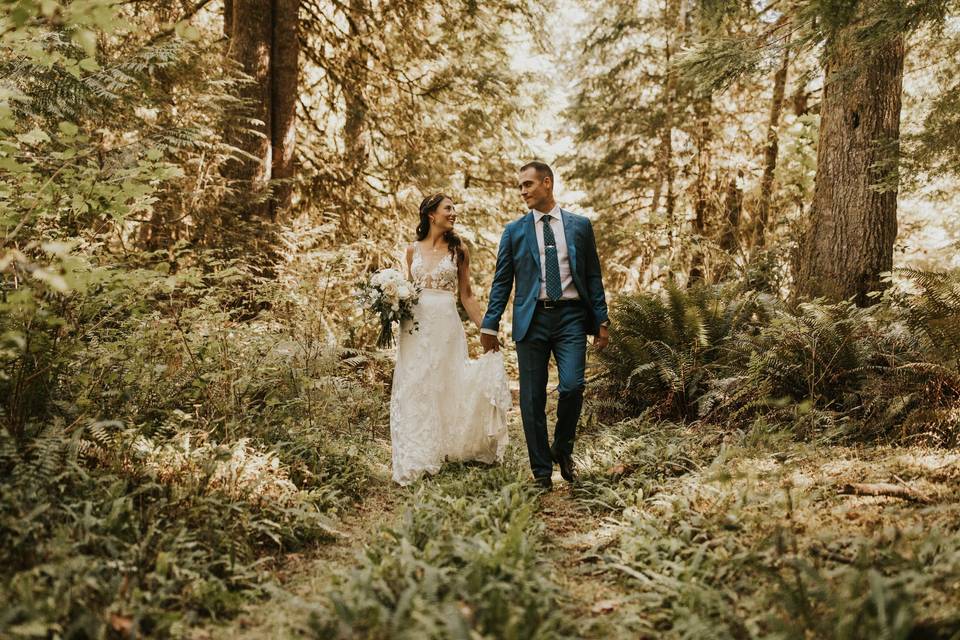August Wedding Forest Trail