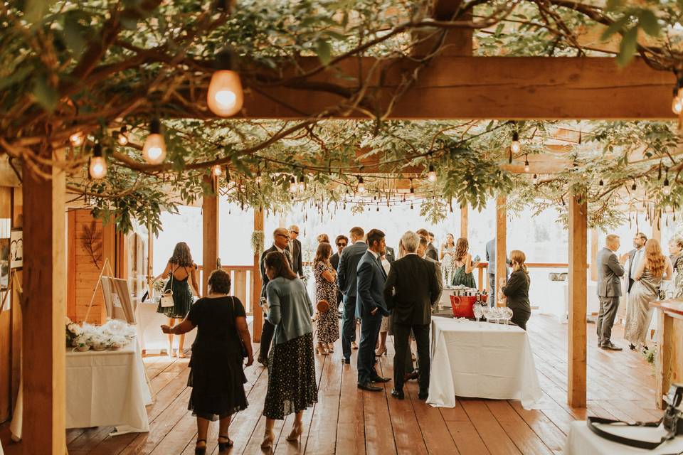 August Wedding Wisteria Patio