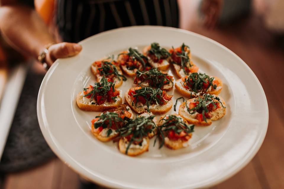 Tomato & Bocconcini Crostini