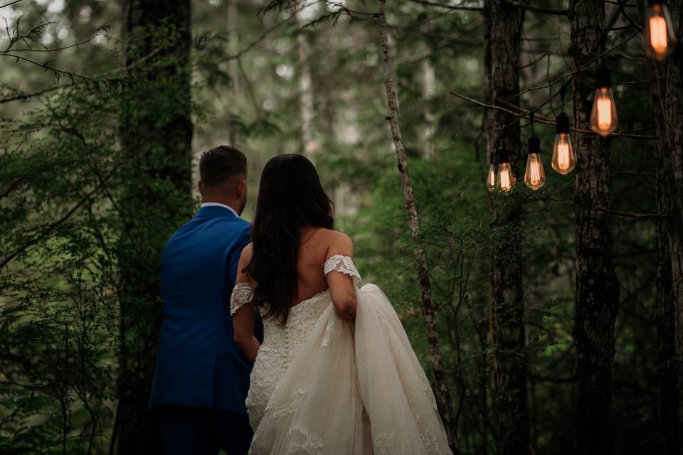 Cabin Walkway July Wedding