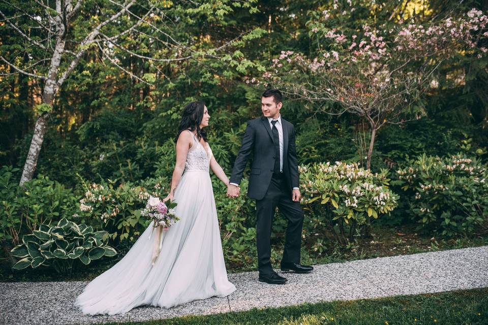 May Elopement Garden Path