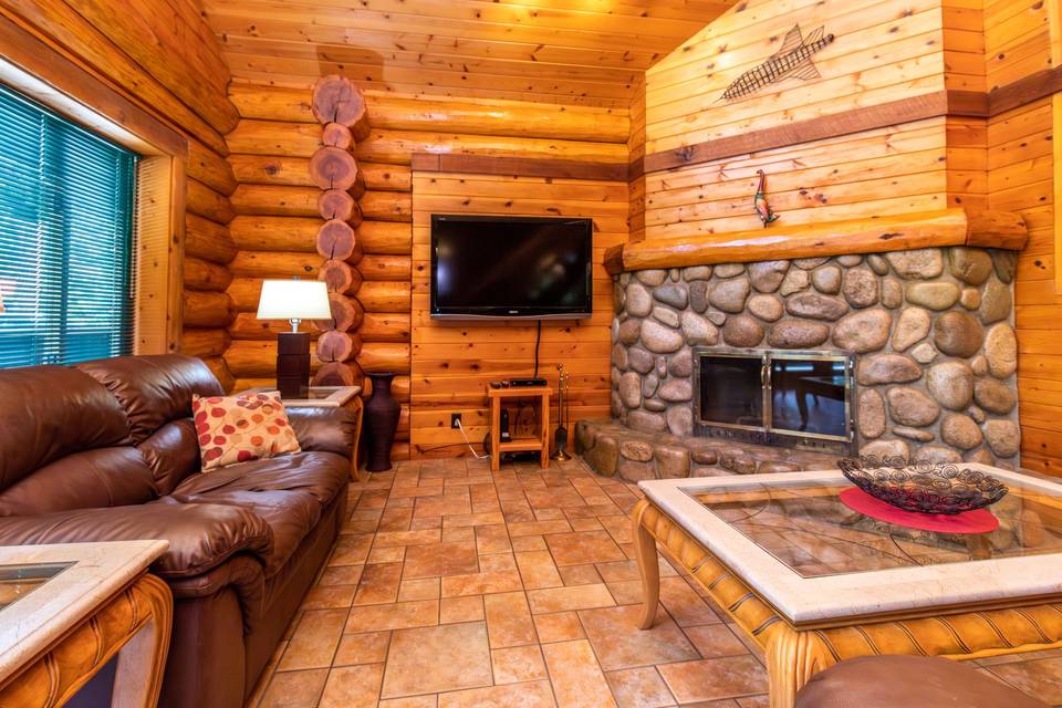 Inside lodge - living area