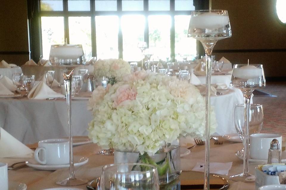 Hydrangea and Carnations