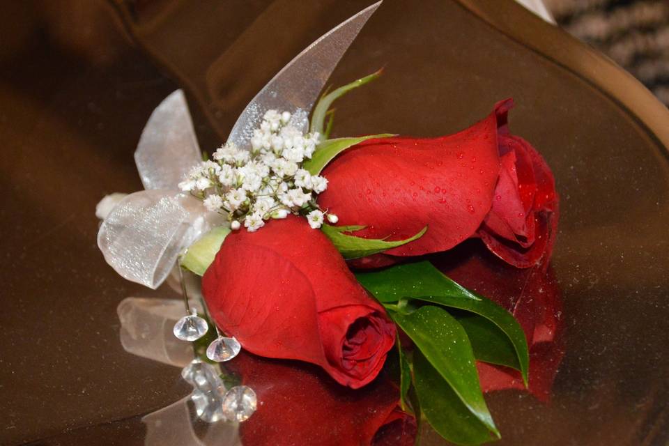 Red Roses Boutonniere