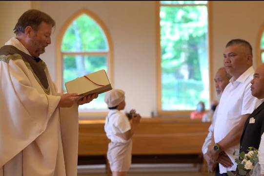 Standing in church