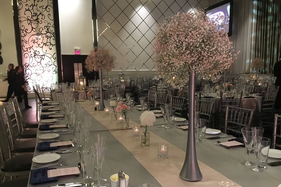 Baby's breath centrepiece