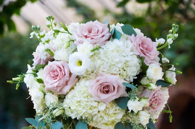 Tall blush arrangement