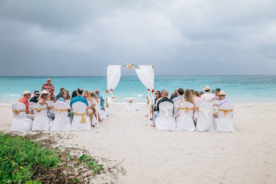 Beach destination wedding
