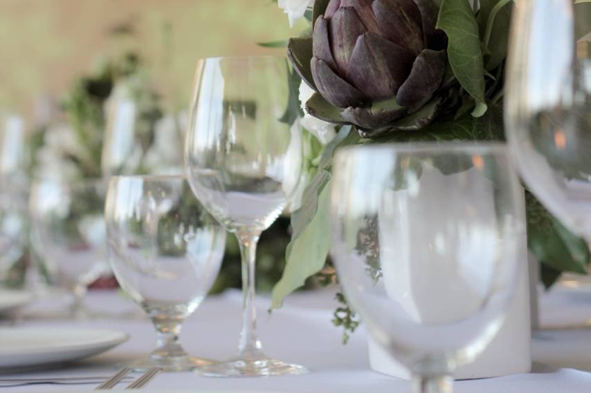 Sage table setting