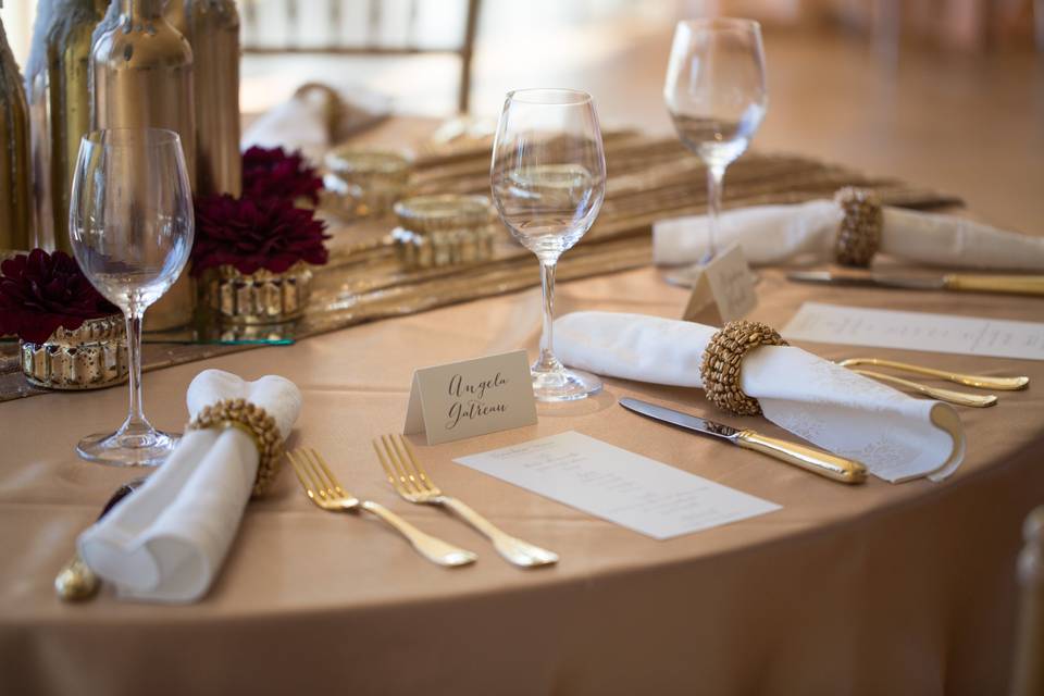 Sage table setting