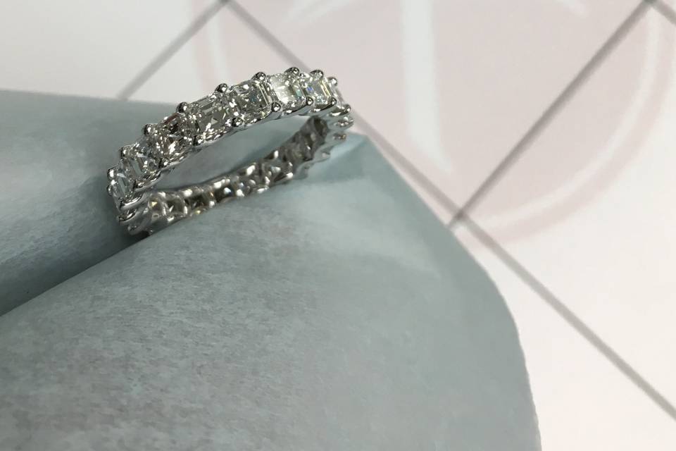 Asscher Eternity Band