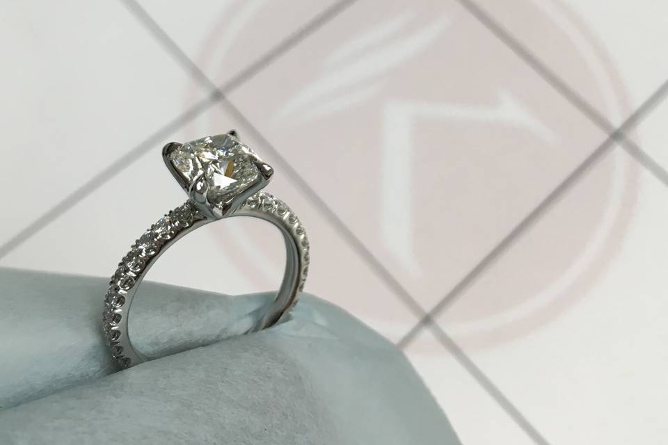 Cushion Engagement Ring