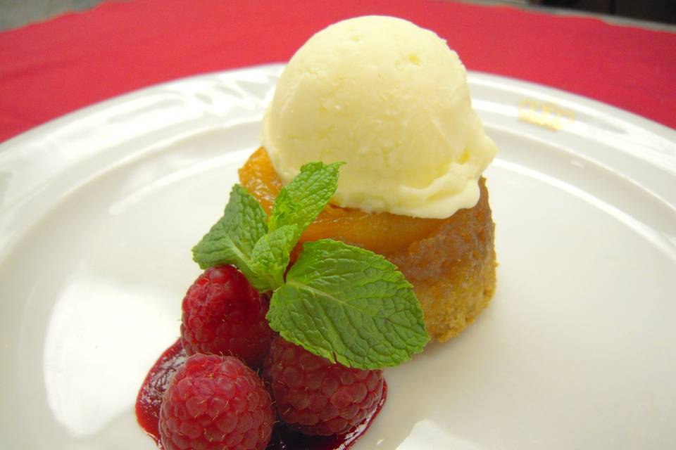 Upside Down Peach Melba Cake.JPG