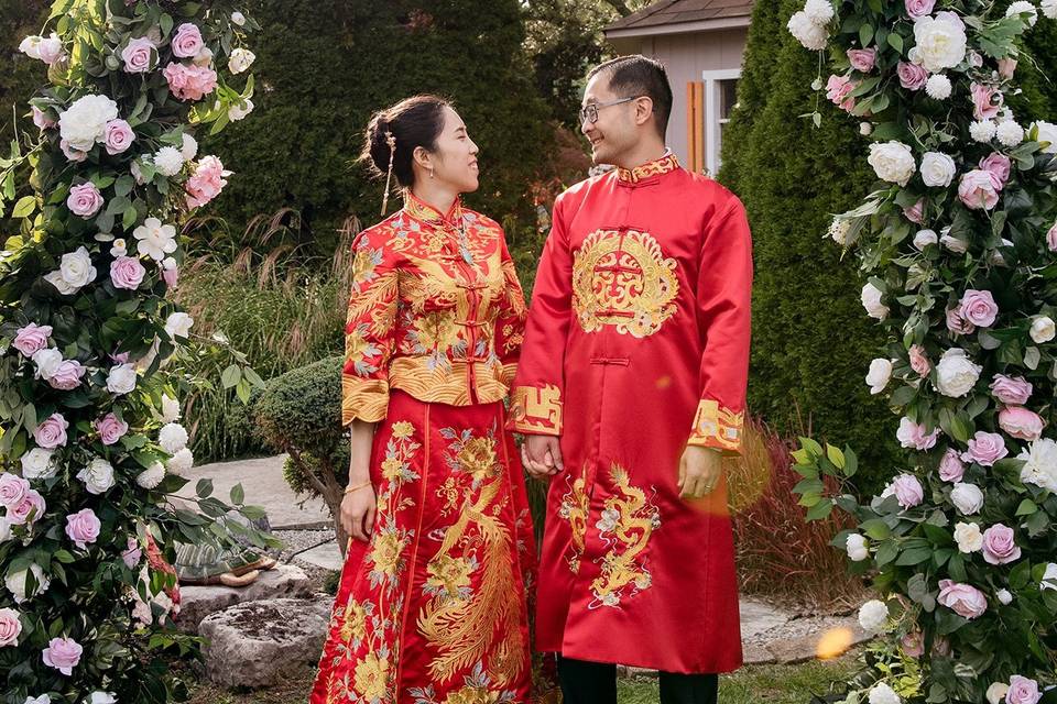Chinese backyard wedding