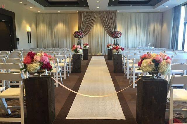 Wedding ceremony set up