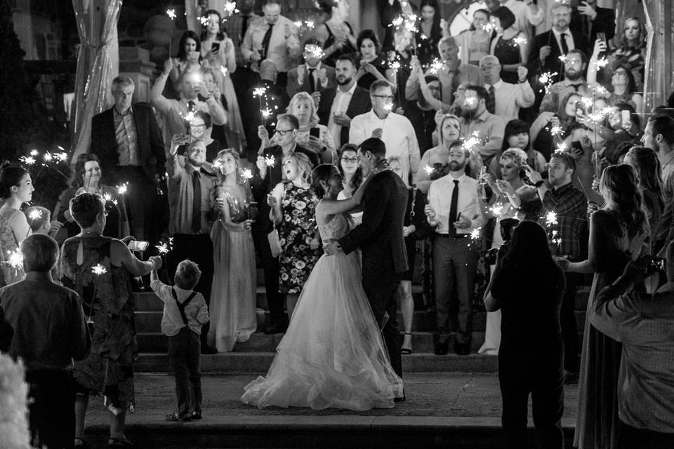 First dance with sparklers