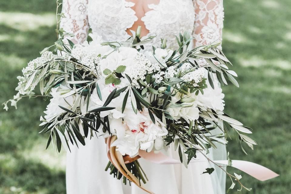 Green and White bouquet