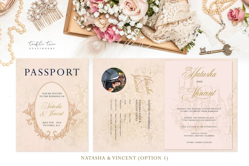 Passport Wedding Invites