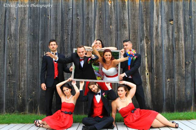 Wedding creative bridal party