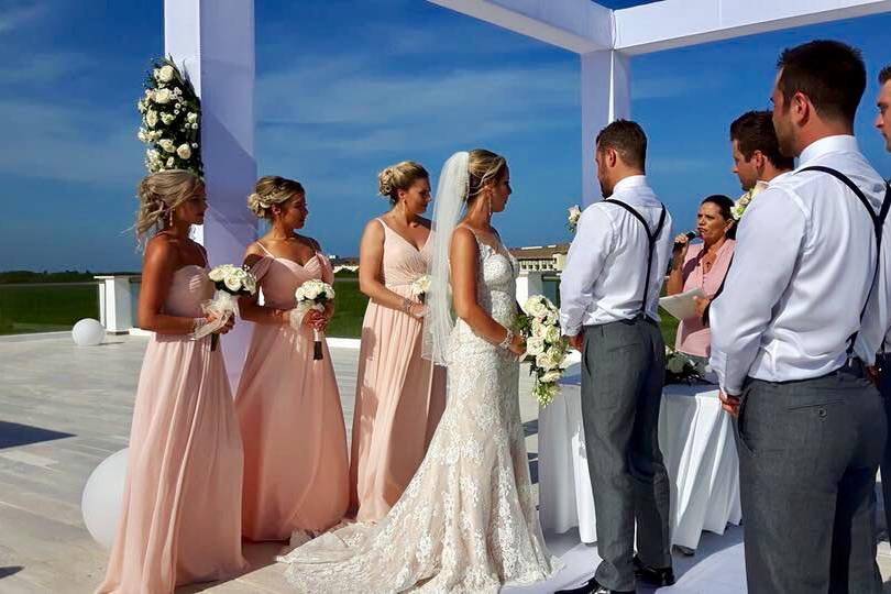 Chic Mexico Bridal Party