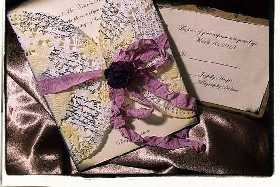 Burlap country  Invitatiion