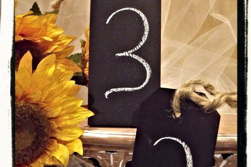 Chalkboard Table number