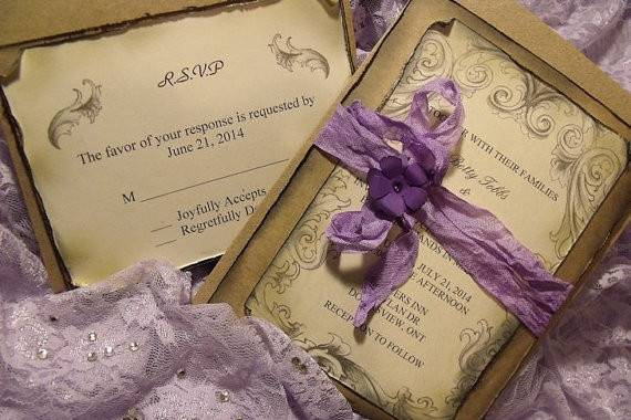 Lavender Shabby Invitation