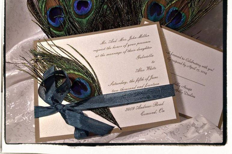 Peacock Invitation