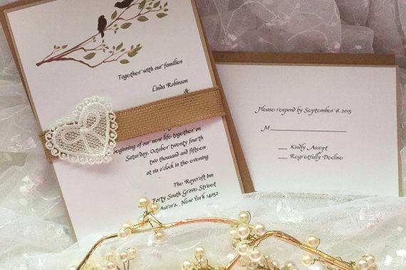 Burlap Invitation