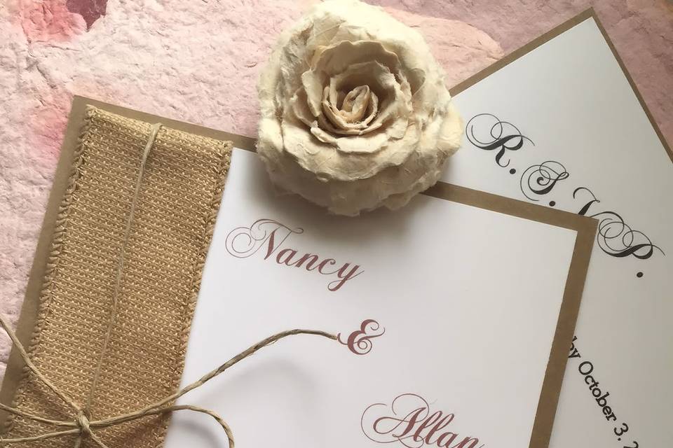 Burlap Invitation