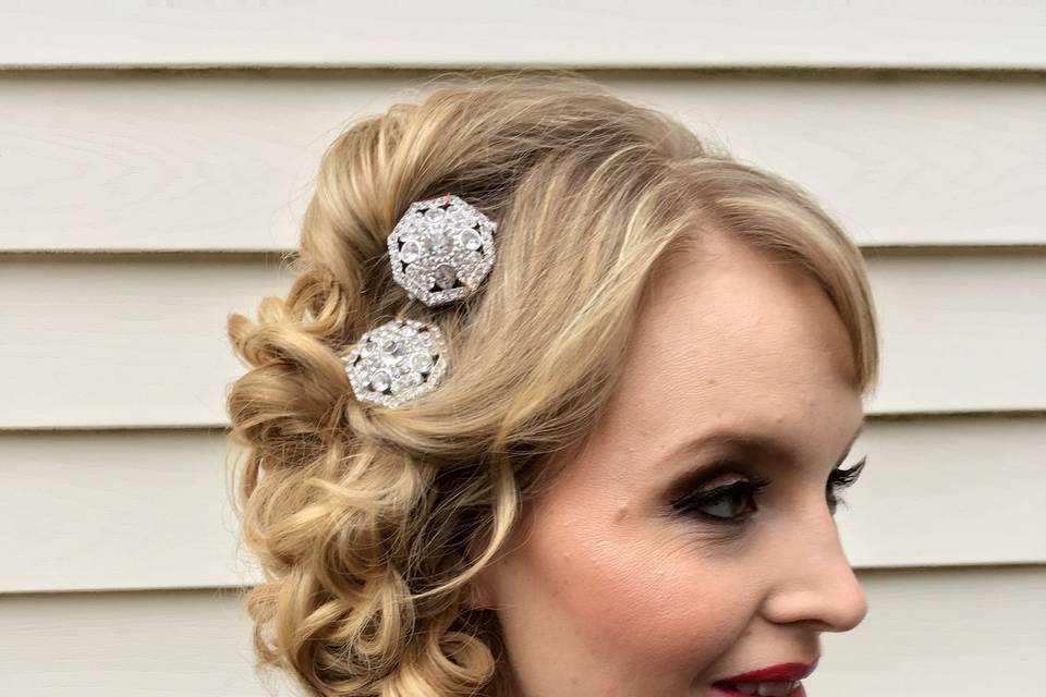 Bridal makeup and hair