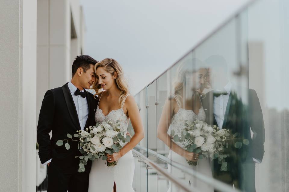 Sunset Bride and Groom