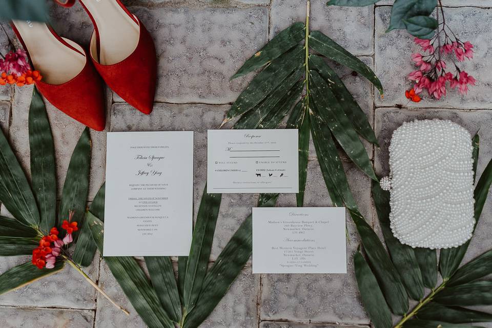 Red and Green Invites