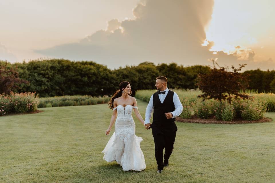 Sunset Bride and Groom