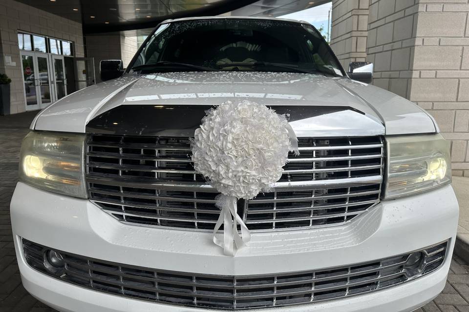 Bow limo decoration