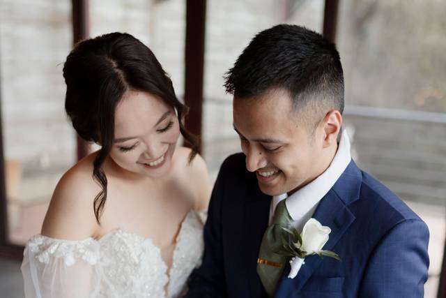 Happy Couple cutting cake