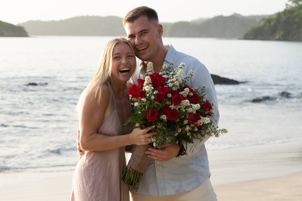 Alex and Abi on the beach