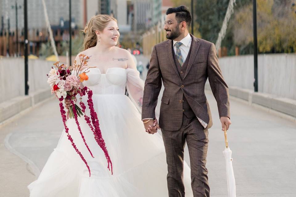 Calgary Downtown Wedding Photo